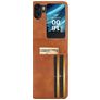 Mobigear Excellent Wallet Coque OPPO Find N2 Flip Coque arrière Rigide - Cognac