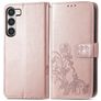 Mobigear Clover Housse Samsung Galaxy A14 Etui Porte-Monnaie - Rose doré