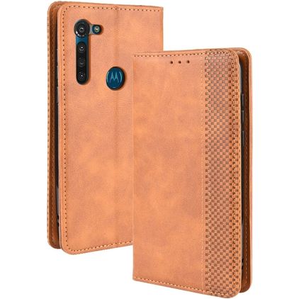 Mobigear Sensation Housse Motorola Moto G8 Power Etui Porte-Monnaie - Cognac