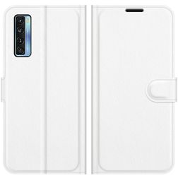 Mobigear Classic Housse TCL 20 5G Etui Porte-Monnaie - Blanc