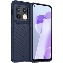 Mobigear Groove Coque OnePlus 10 Pro Coque arrière en TPU Souple - Bleu