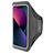 Mobiparts Comfort Fit Brassard Téléphone iPhone 13 Brassard Coque de Sport en Neoprène - Noir