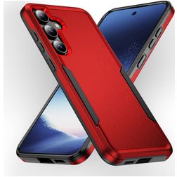 Mobigear Heavy Armor Coque Samsung Galaxy S24 Coque arrière Rigide Anti-Chocs - Rouge