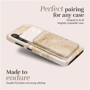 MIO - Porte Cartes en - 3 Cartes - Compatible MagSafe - Gold