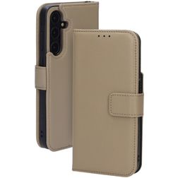 Mobiparts Housse Samsung Galaxy A35 Etui en Cuir Véritable Porte-Monnaie - Taupe