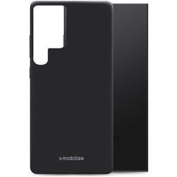 Mobilize Rubber Gelly Coque Samsung Galaxy S24 Ultra Coque arrière en TPU Souple - Matt Black