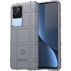 Mobigear Rugged Shield Coque POCO F4 Coque arrière en TPU Souple Anti-Chocs - Gris