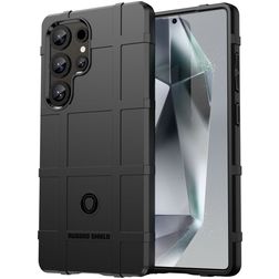 Mobigear Rugged Shield Coque Samsung Galaxy S25 Ultra Coque arrière en TPU Souple Anti-Chocs - Noir