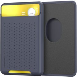 Mobigear Pocket - Porte Cartes en en Silicone - 2 Cartes - Compatible MagSafe - Bleu