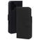 Mobiparts Wallet Housse iPhone 16 MagSafe Etui en Cuir Véritable Porte-Monnaie - Noir