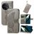 Mobigear Butterfly Housse OnePlus 11 Etui Porte-Monnaie - Gris