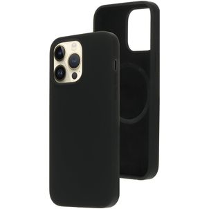 Mobiparts Coque iPhone 14 Pro Max MagSafe Coque arrière en Silicone - Noir