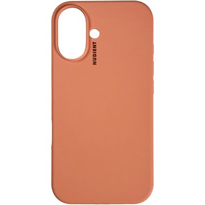 Nudient Base iPhone 16 Plus Silicone Coque arrière - Peach Orange