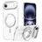 Mobigear Frosted Mag Coque iPhone Air MagSafe Coque arrière Rigide avec Support Amovible - Argent
