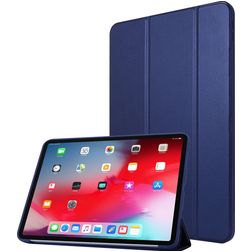 Mobigear Tri-Fold Gel Coque iPad Pro 11 Pouces (2021) Etui en TPU,Similicuir - Bleu Marin