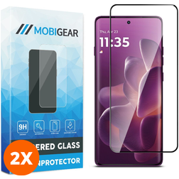 Mobigear Premium Motorola Edge 60 Pro Verre trempé Protection d'écran - Compatible Coque - Noir (Lot de 2)