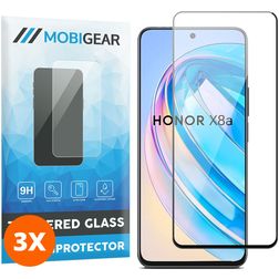 Mobigear Premium HONOR X8A Verre trempé Protection d'écran - Compatible Coque (Lot de 3)