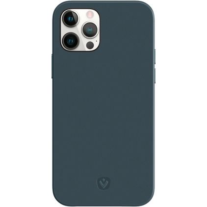 Valenta Snap Luxe Coque iPhone 12 Pro Coque arrière en Cuir Véritable - Bleu