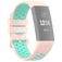 Mobigear Sport Plus Buckle Bracelet Silicone Fitbit Charge 3 Fermeture boucle ardillon - Rose / Turquoise