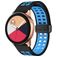Mobigear Sport Plus Mag Bracelet Silicone pour Smartwatch Fermeture magnétique - 22 mm - Noir / Bleu