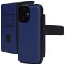 Mobiparts Housse iPhone 16 MagSafe Etui avec Coque Détachable en Cuir Véritable Porte-Monnaie - Bleu