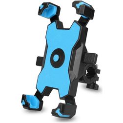Mobigear PushHold Support vélo Fixation guidon Pince - Universel - Bleu