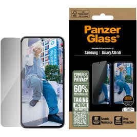 PanzerGlass Ultra-Wide Fit Privacy Samsung Galaxy A36 Verre trempé Protection d'écran Confidentialité - Compatible Coque - Noir