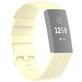 Mobigear Cross Bracelet Silicone Fitbit Charge 3 Fermeture boucle ardillon - Jaune