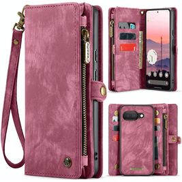 CaseMe 008 Housse Google Pixel 9a Etui avec Coque Détachable Porte-Monnaie - Rouge
