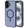 Mobiparts Hardcover iPhone 16 Plus MagSafe Plastique rigide Coque arrière - Satin Blue