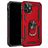 Mobigear Armor Ring Coque iPhone 12 Pro Coque arrière Rigide Anti-Chocs avec Anneau-Support - Rouge