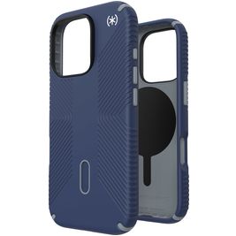Speck Presidio2 Grip Coque iPhone 16 Pro MagSafe Coque arrière Rigide Anti-Chocs - Coastal Blue