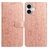 Mobigear Flowers Housse iPhone 17 Etui Porte-Monnaie - Rose doré