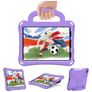 Mobigear Football Coque iPad Air 11 Pouces (2025) Coque arrière en EVA + Bandoulière + Support Amovible - Violet