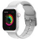 Mobigear Dashed Bracelet Silicone Apple Watch Fermeture boucle ardillon - 42/41/40/38 mm - Blanc