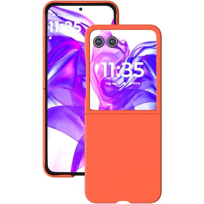 Mobigear Colors Coque Motorola Razr 50 Ultra Coque arrière Rigide - Orange