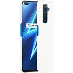 Mobigear Croco Coque Realme X50 Pro Coque arrière Rigide - Blanc