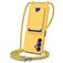 Mobigear Lanyard Card Samsung Galaxy A16 Coque avec cordon en Silicone et Porte-Cartes - Jaune