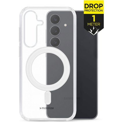 Mobilize Naked Protection Coque Transparente Samsung Galaxy S25 FE MagSafe Coque arrière Rigide Anti-Chocs - Transparent
