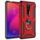 Mobigear Armor Ring Coque Xiaomi Mi 9T Coque arrière Rigide Anti-Chocs avec Anneau-Support - Rouge