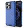 Mobigear Honeycomb Coque iPhone 14 Pro Max Coque arrière Rigide Anti-Chocs - Bleu