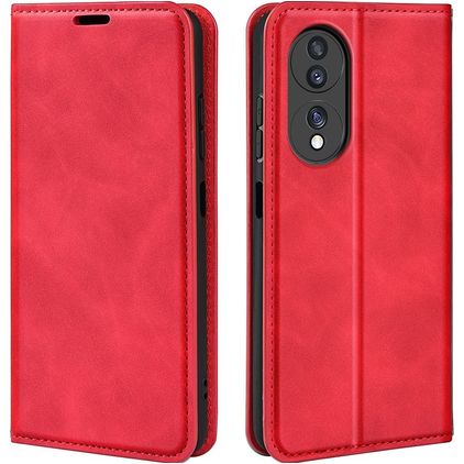 Mobigear Retro Slim Housse HONOR 70 Etui Porte-Monnaie - Rouge