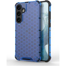 Mobigear Honeycomb Coque Samsung Galaxy S24 Plus Coque arrière Rigide Anti-Chocs - Bleu