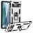 Mobigear Armor Ring Google Pixel 7 Pro Plastique rigide Coque arrière Antichoc avec bague de maintien - Argent