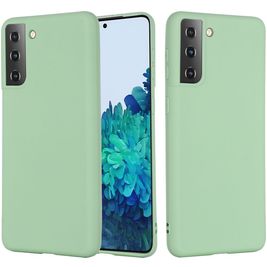 Mobigear Rubber Touch Coque Samsung Galaxy S21 Coque arrière en Silicone - Vert