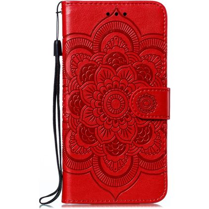Mobigear Mandala Housse Google Pixel 4a 5G Etui Porte-Monnaie - Rouge