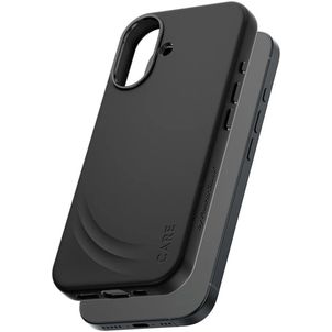 CARE by PanzerGlass Feature FLOW Coque iPhone 17 MagSafe Coque arrière en Silicone Anti-Chocs - Noir