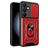 Mobigear Armor Ring Cam Slide Coque Samsung Galaxy S24 FE Coque arrière Rigide Anti-Chocs avec Anneau-Support et Protecteur Lentilles - Rouge