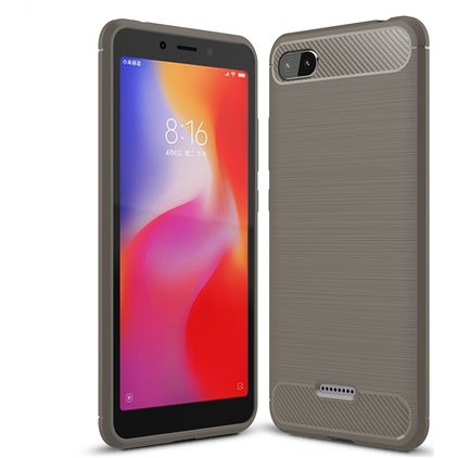 Mobigear Brushed Slim Coque Xiaomi Redmi 6A Coque arrière en TPU Souple - Gris