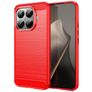 Mobigear Brushed Slim Coque Xiaomi 15T Pro Coque arrière en TPU Souple - Rouge